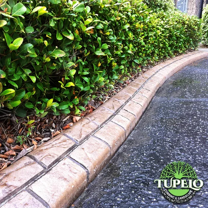 Paver stamped edging, finished job